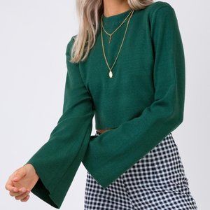 Princess Polly Cropped Bell Sleeve Sweater